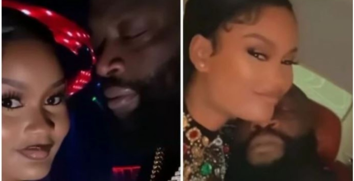 Diamond Platnumz Baby Mama Hamisa Mobetto and Rick Ross Get Cozy in Dubai