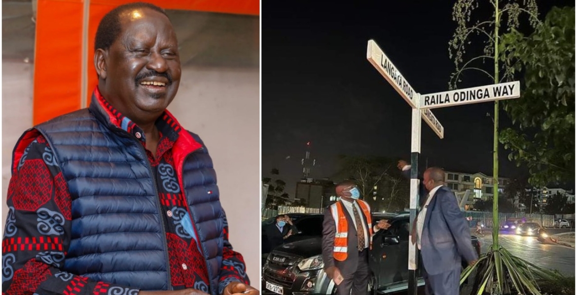 Mbagathi Way in Nairobi Officially Renamed Raila Odinga Way