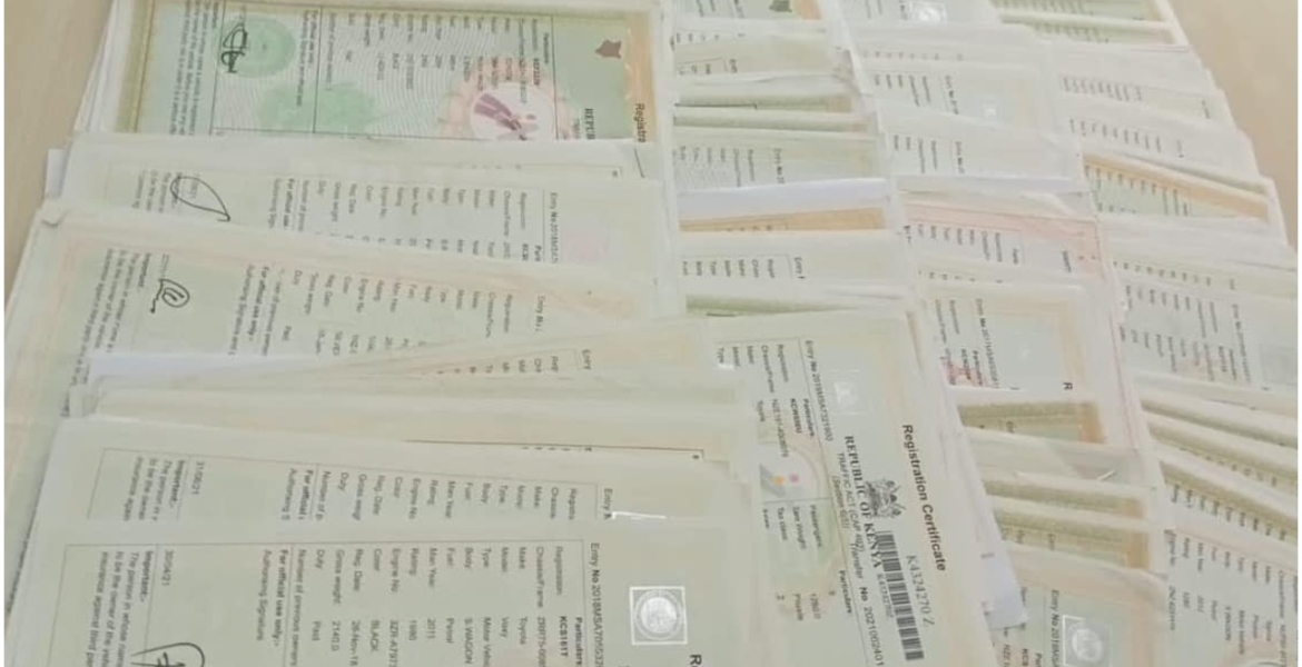 450 Car Logbooks Recovered as Detectives Raid a Cybercafé in Nairobi