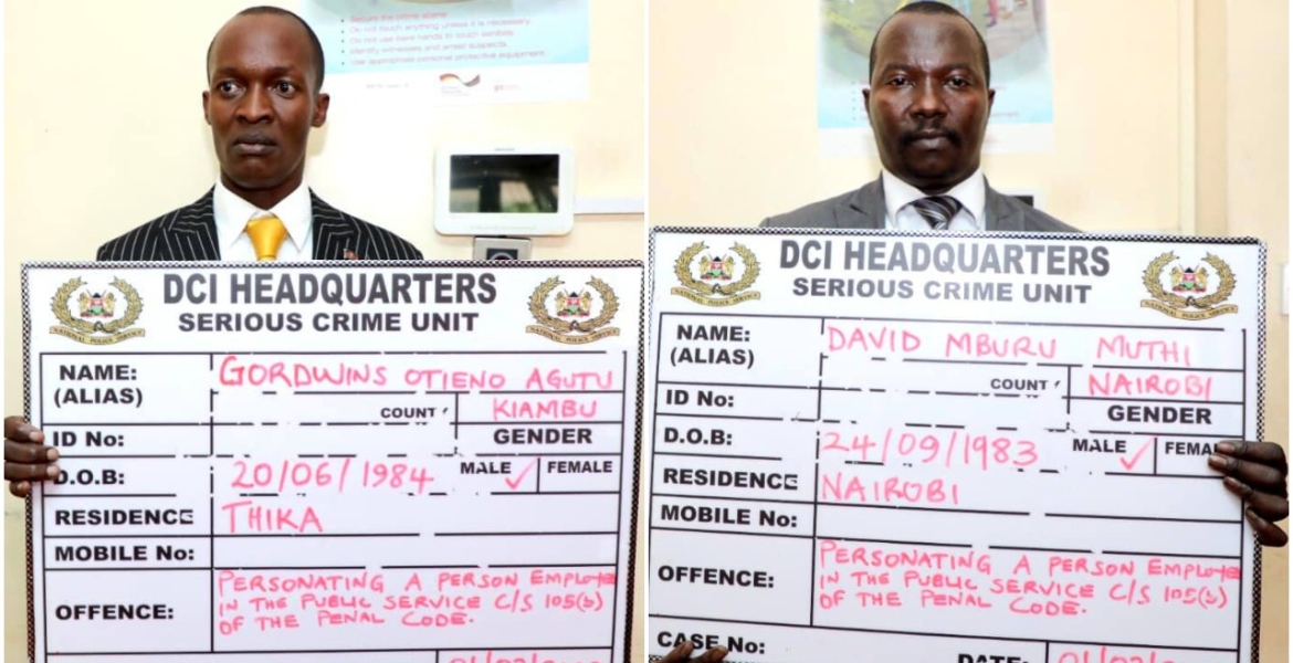 Two Suspects Impersonating EACC Officials Arrested in Nairobi