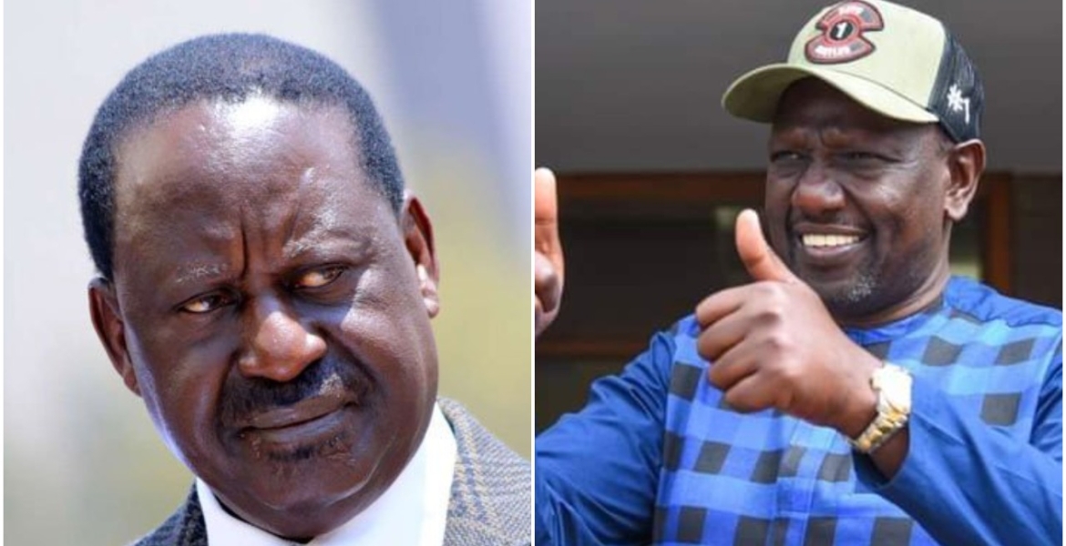 Ruto Leads Raila in the Latest Opinion Poll
