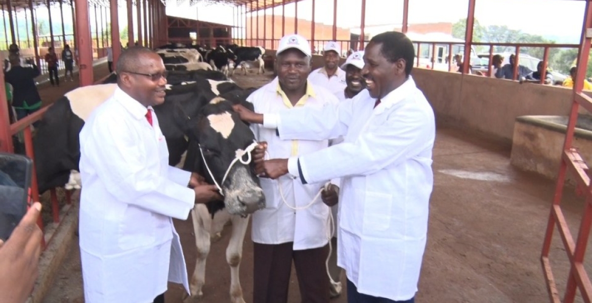 Uhuru Delivers Gift of a Special Cow to Burundi President Evariste Ndayishimiye