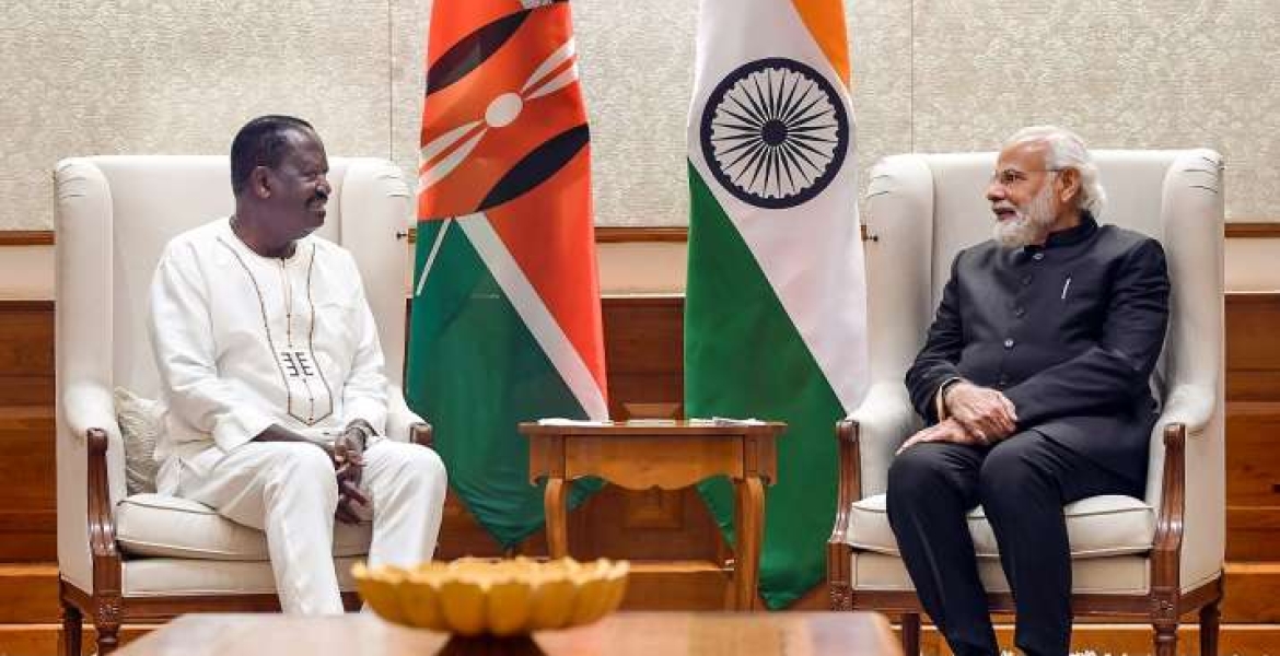 Raila Meets India Prime Minister Narendra Modi in New Delhi