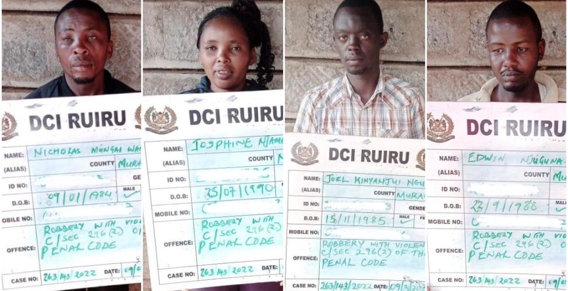 Detectives Arrest Four Suspects Linked to Thika Superhighway Abductions