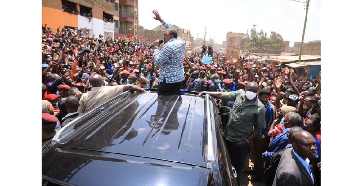 President Uhuru Drums Up Support for Raila and Azimio in Nairobi