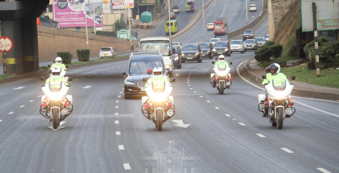 Kibaki’s Body Escorted to Nyeri by Road Ahead of Burial