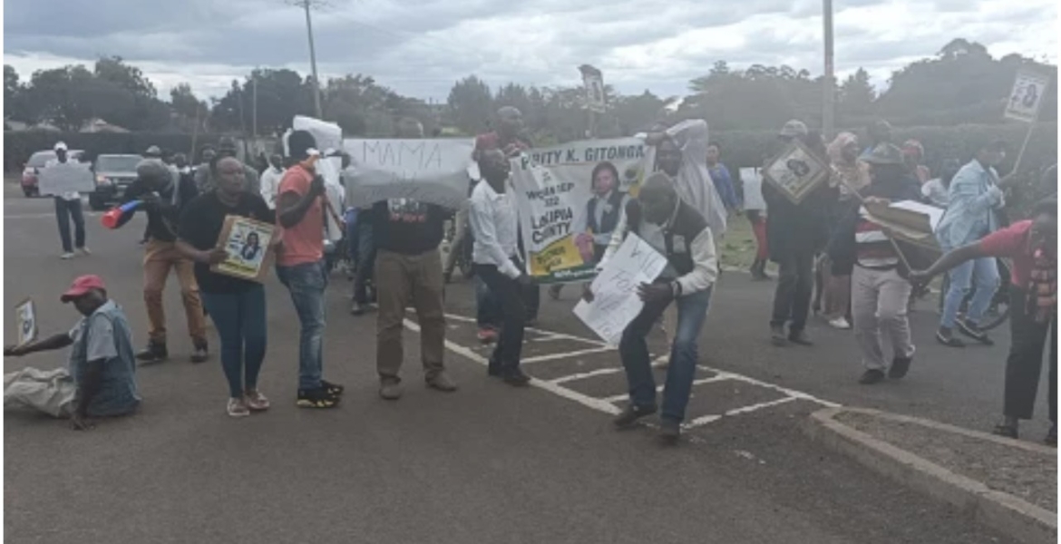Protestors Block Roads in Nanyuki Disputing UDA Nomination Results