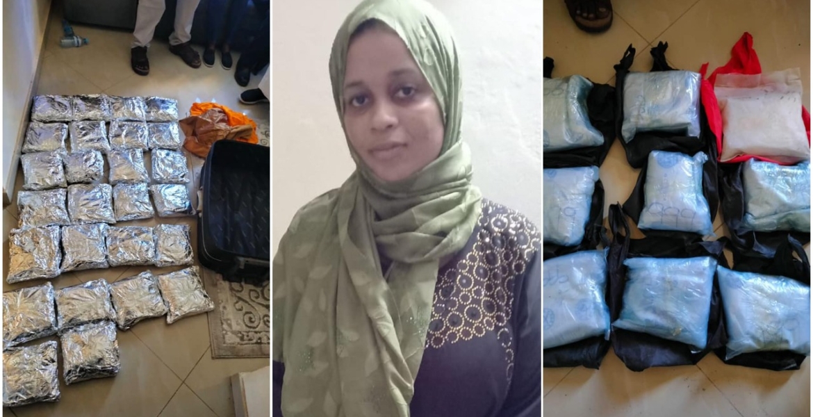 Woman Arrested with Cocaine Worth Sh100 Million in Mombasa