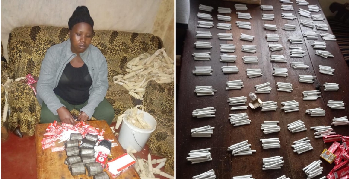 21-year-old Kiambu Woman Arrested with 810 Rolls of Bhang