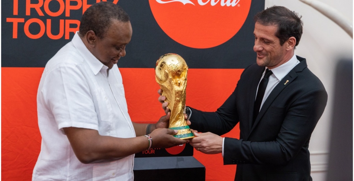 President Uhuru Receives FIFA World Cup Trophy in Nairobi