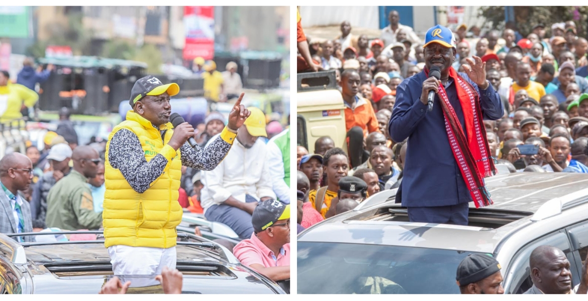 Raila, Ruto Clash over Nyayo Stadium for Final Campaign Rally