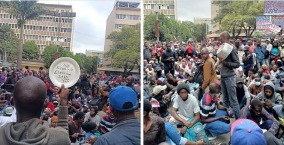 Hundreds of Kenyans Protest in Nairobi CBD over High Cost of Living
