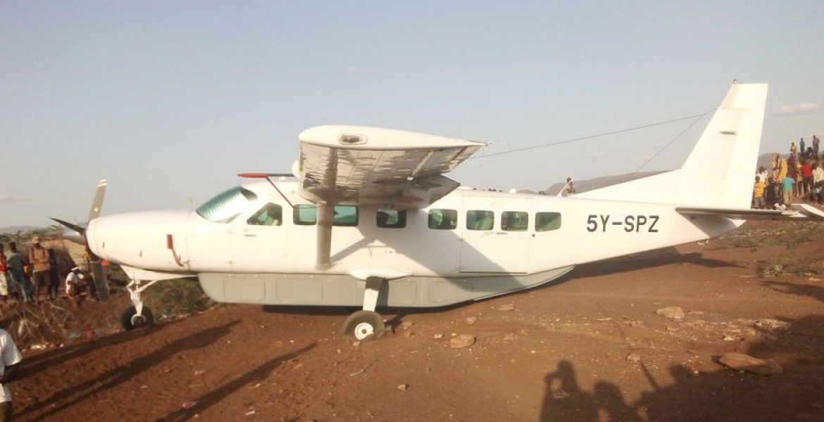 Scare as Plane Carrying Azimio Leaders Skids Off Runway at Kakuma Airstrip