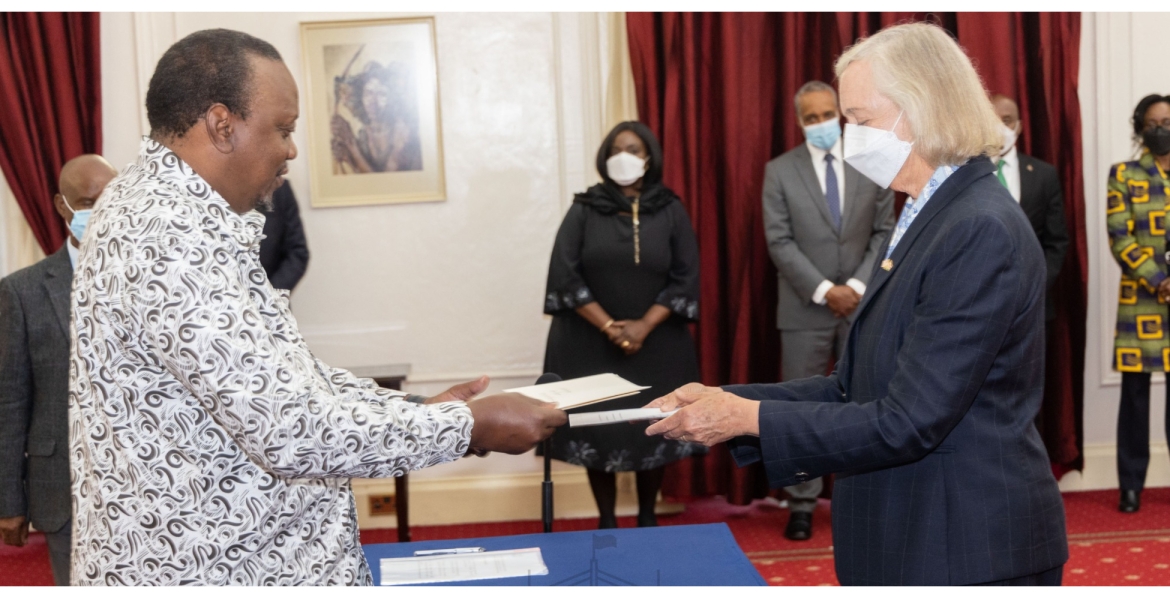 Incoming US Ambassador to Kenya Margaret Whitman Presents Her Credentials to President Uhuru