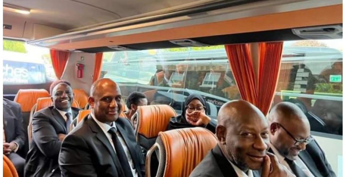 President Ruto Boards a Bus to Queen Elizabeth’s State Funeral in London