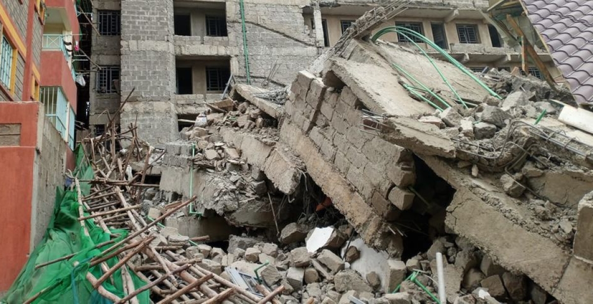 Several People Feared Trapped After a Seven-Storey Building Collapses in Kasarani, Nairobi