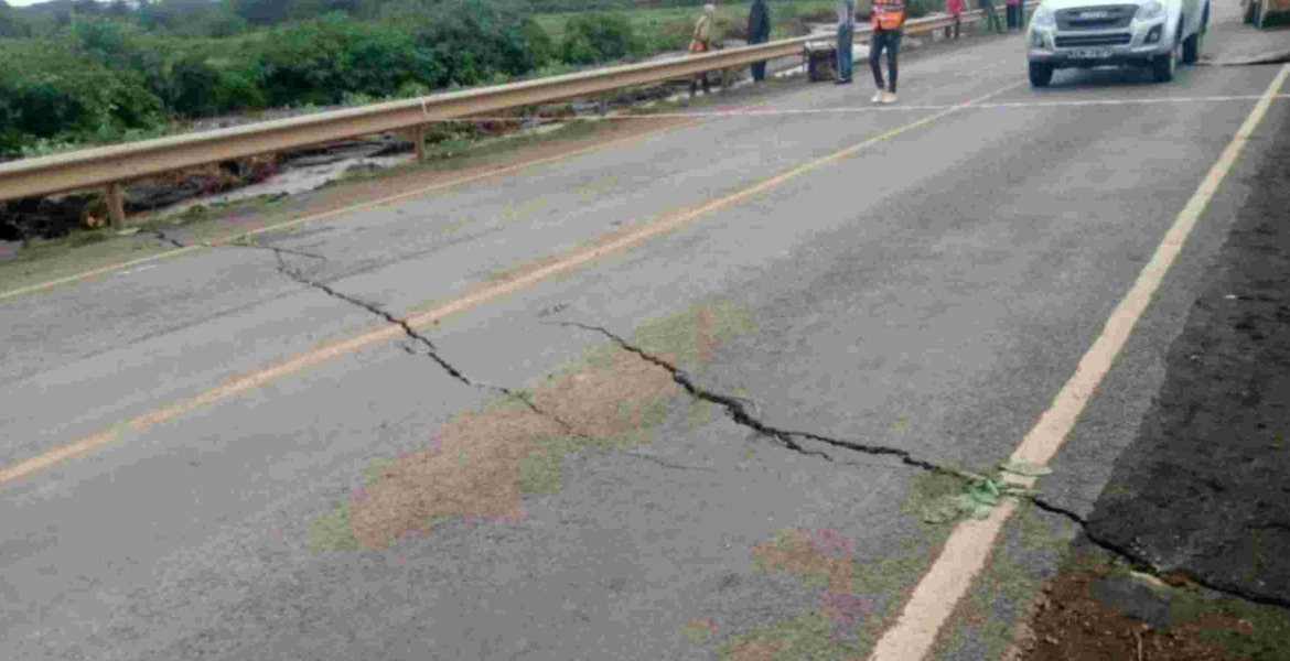 Mai Mahiu-Narok Highway Closed After Crack Cuts Along the Road