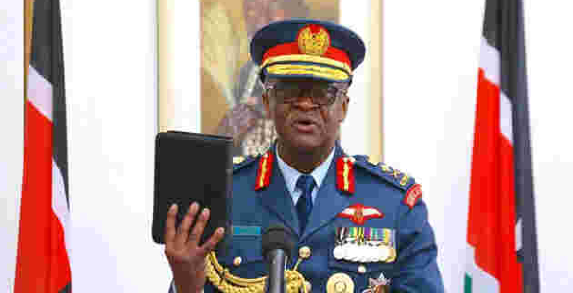 General Francis Ogolla Sworn In as the New Chief of Defense Forces in Kenya