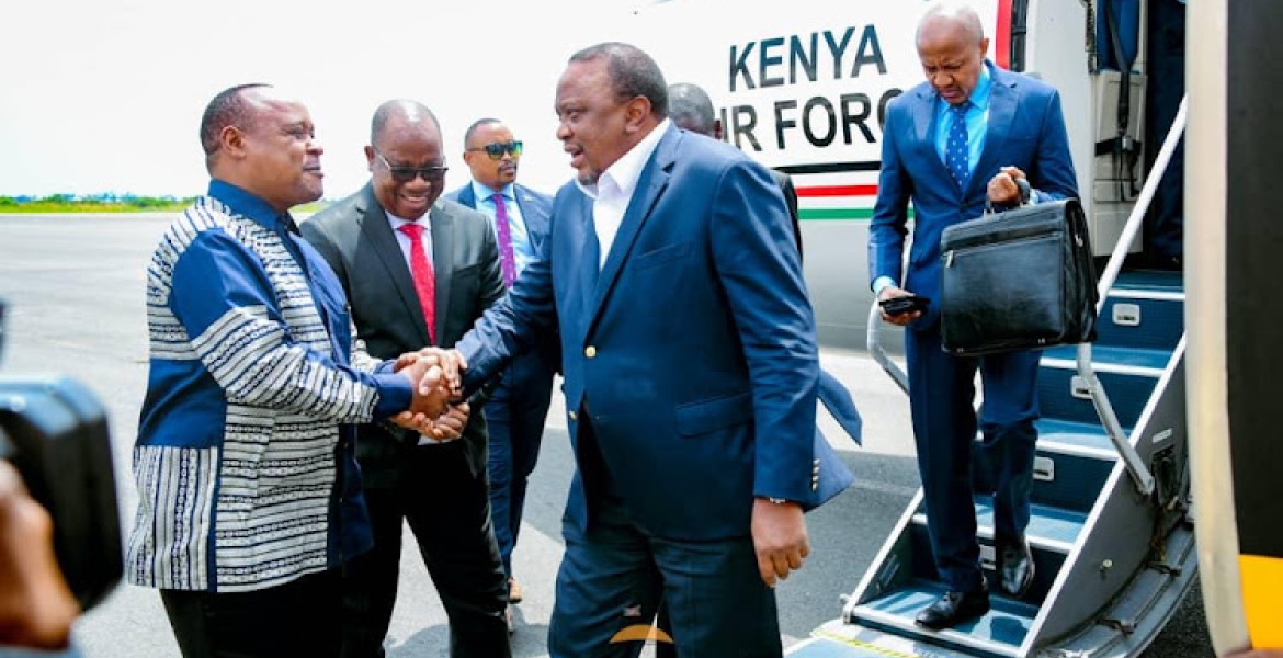 Uhuru Kenyatta Lands in Bujumbura for DRC Peace Talks