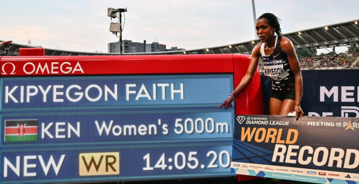 Faith Kipyegon Breaks 5000M World Record in Paris Diamond League