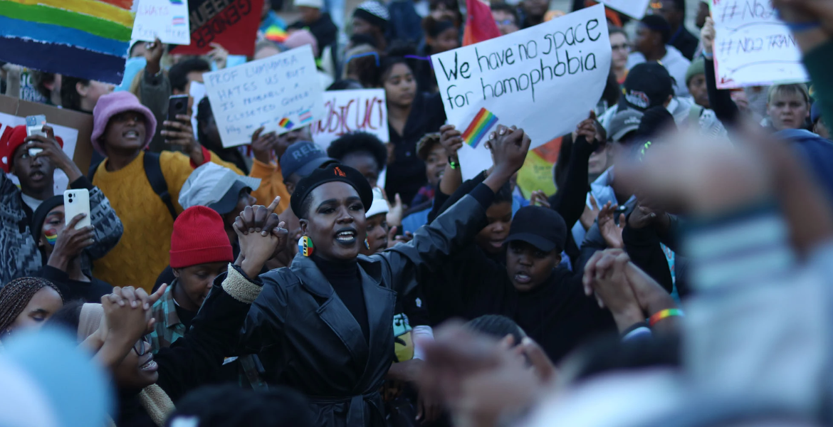 PLO Lumumba Faces Hostile Crowd in South Africa