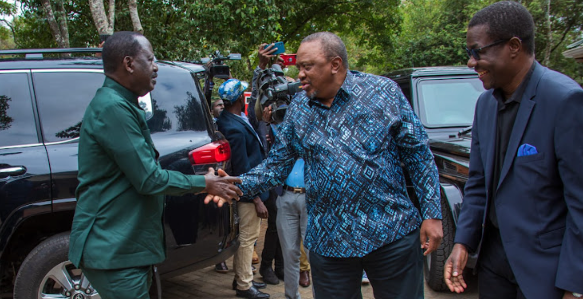 Uhuru Drives Self to Join Raila in Mourning Protest Victims