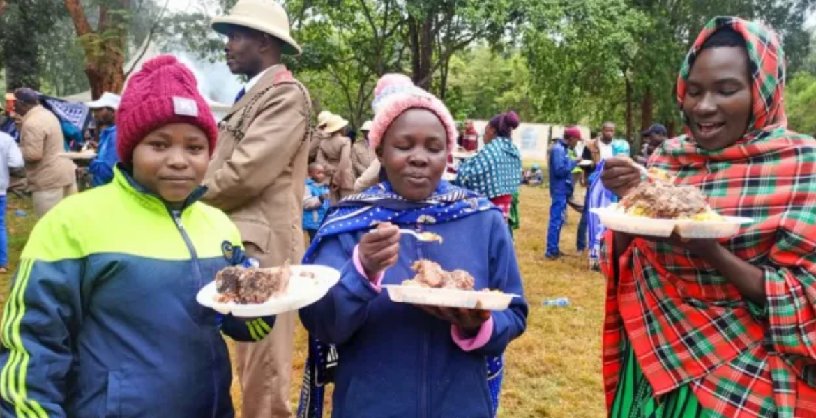Nyeri Residents Elated After Gachagua Fulfils Promise of Rice, Beef Stew
