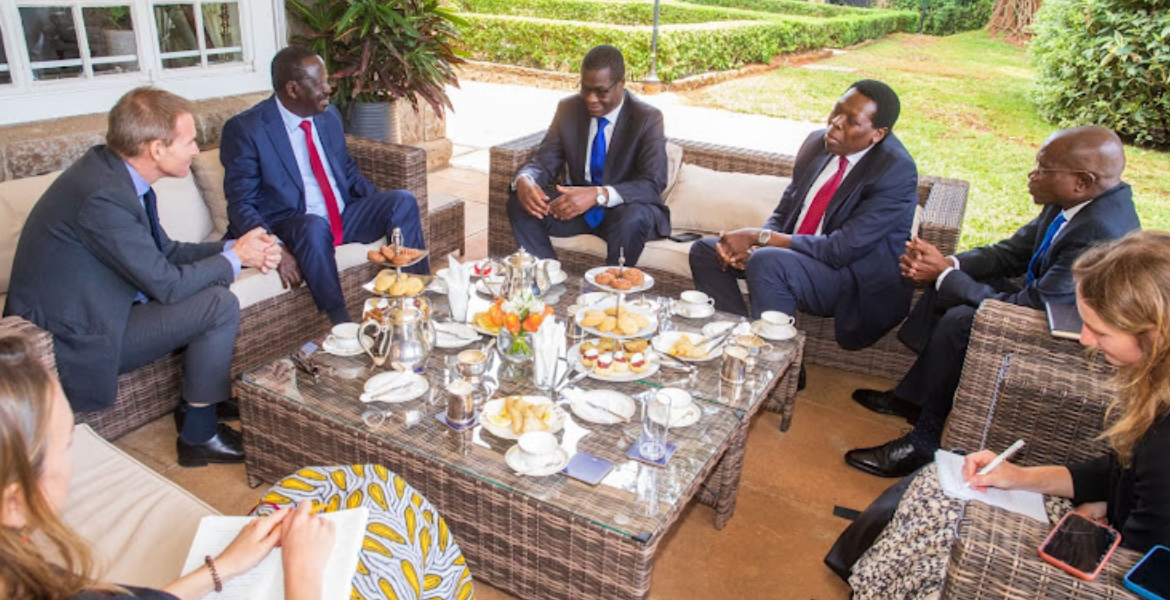 Raila, Azimio Leaders Meet New British High Commissioner Wigan
