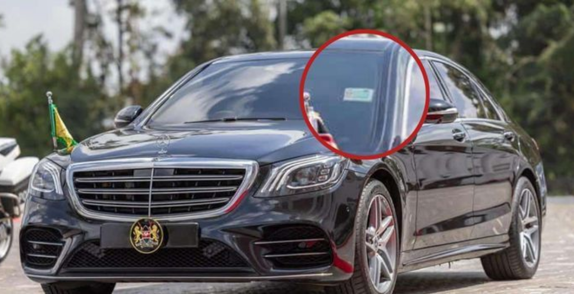 Questions Arise Over Insurance Sticker on Ruto's New Car