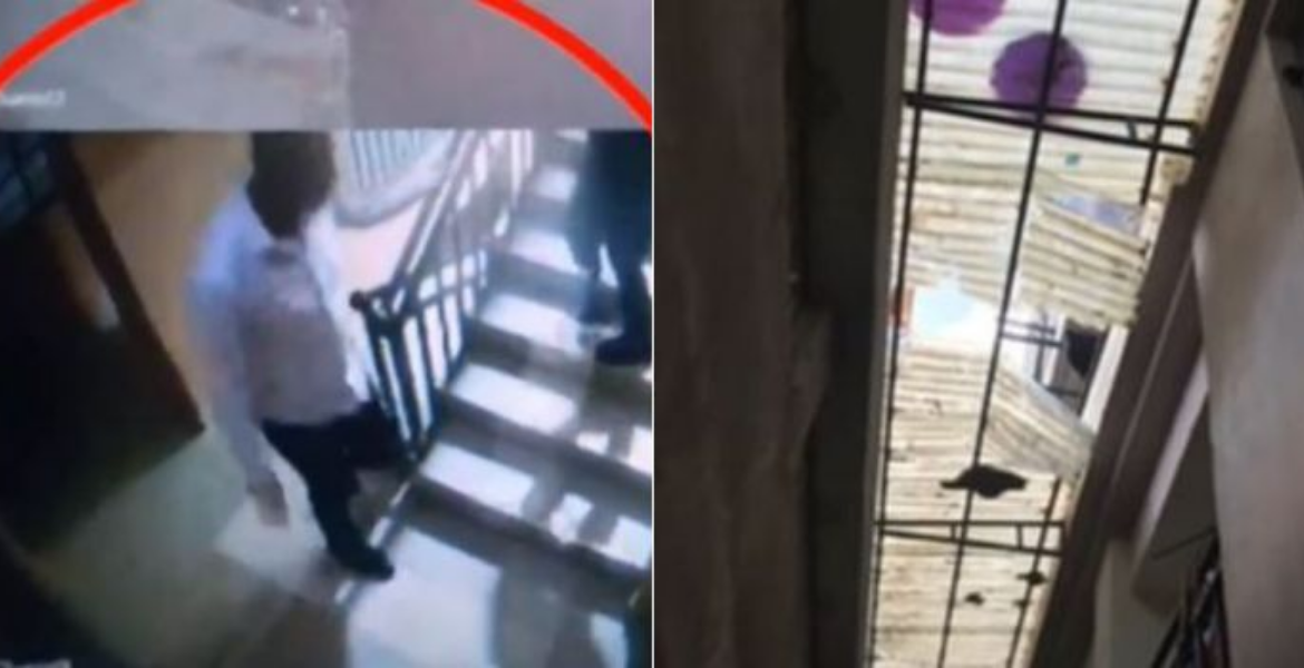 Disturbing Footage: Banker Falls From 3-Storey Building After Interaction with Woman