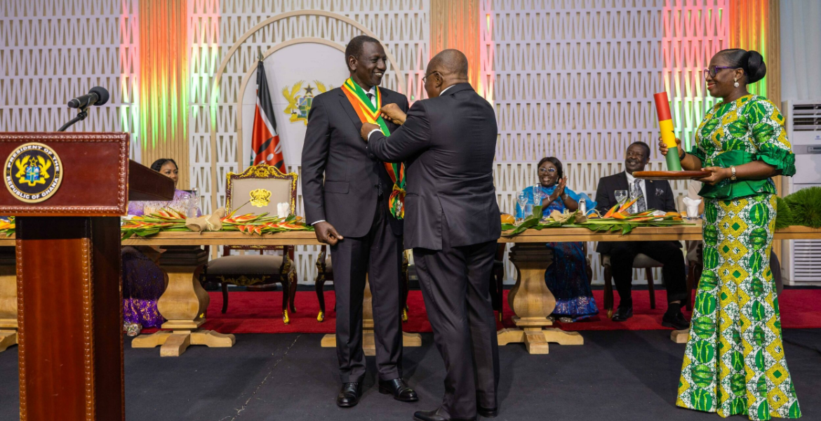 President William Ruto Receives Ghana's Highest Honor