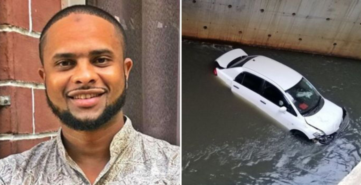 Former KTN Presenter Jamal Gaddafi Cheats Death as Car Swept Away in Westlands Deluge