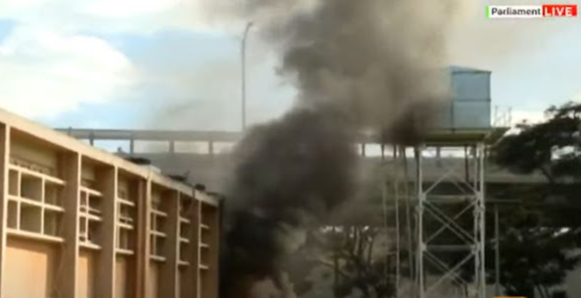 Parliament on Fire as Protesters Storm Building