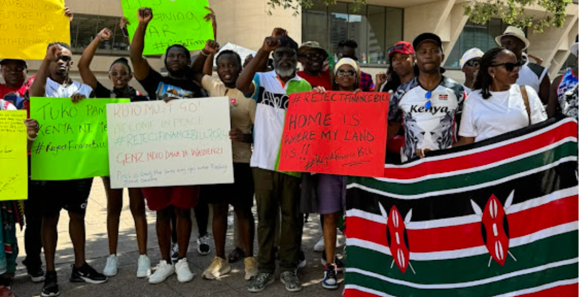 Kenyan Diaspora in Dallas, USA Voices Opposition to Finance Bill 2024
