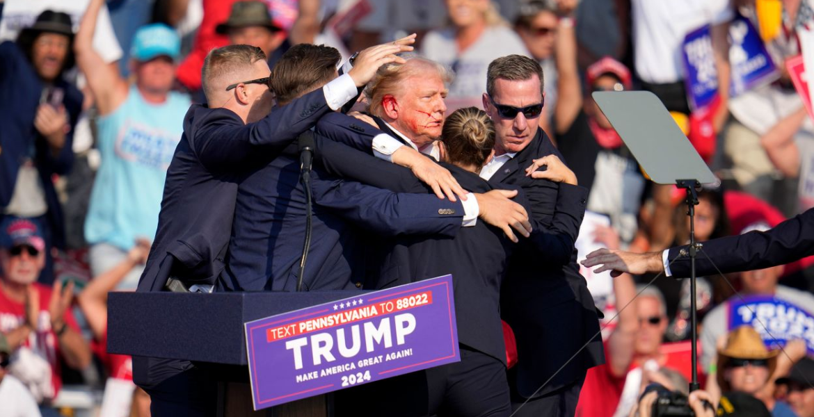 Bloodied Trump Evacuated as Gunfire Erupts at Pennsylvania Rally