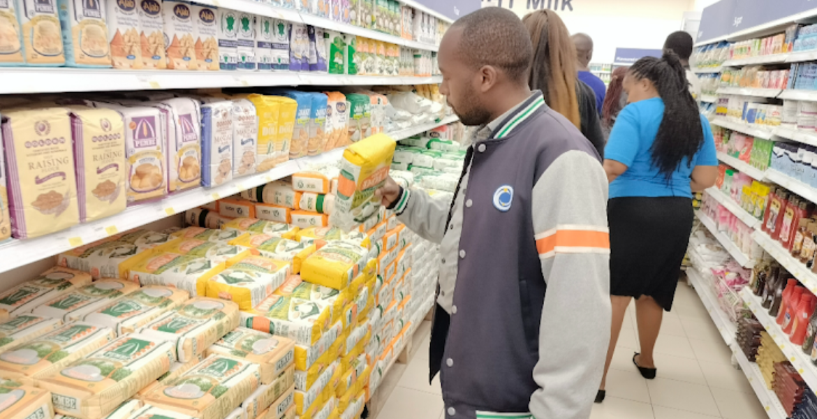 Shoppers in a Supermarket Maize Flour Prices Plummet Amid Bumper Harvest