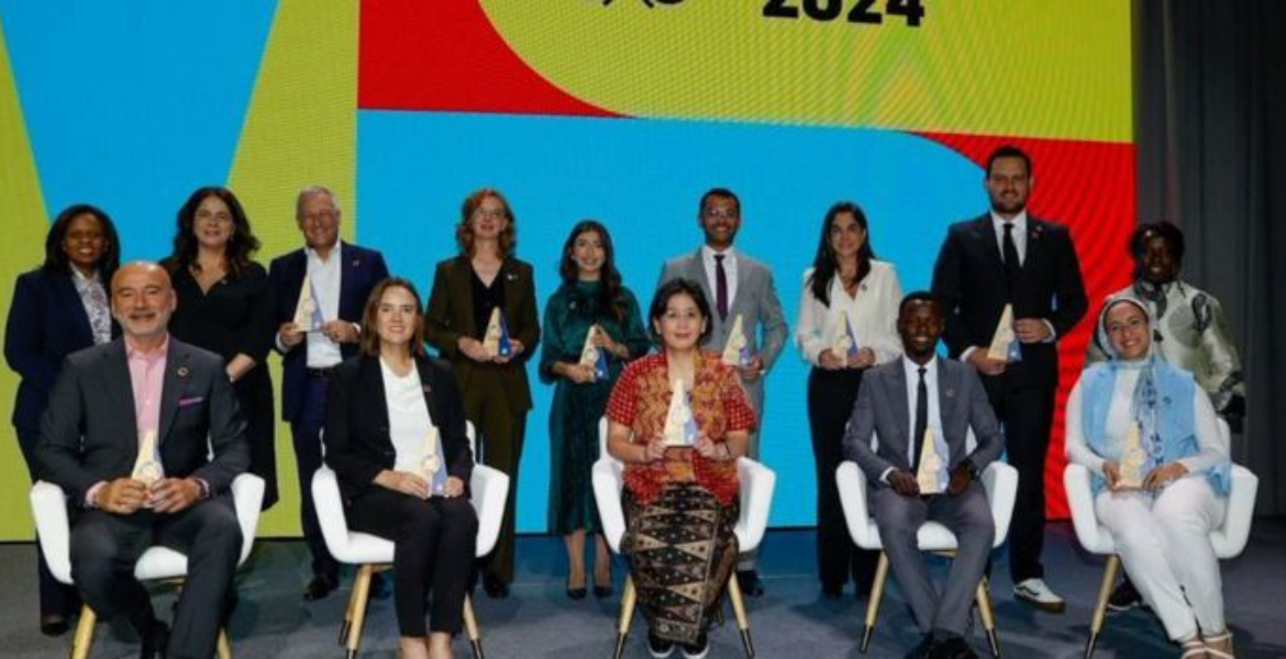 Kenya’s Kevin Getobai(second right) With Other Participants at the Awards Gala in New York UN Honours Kenyan Innovator for Revolutionary Farming Practices in New York Ceremony