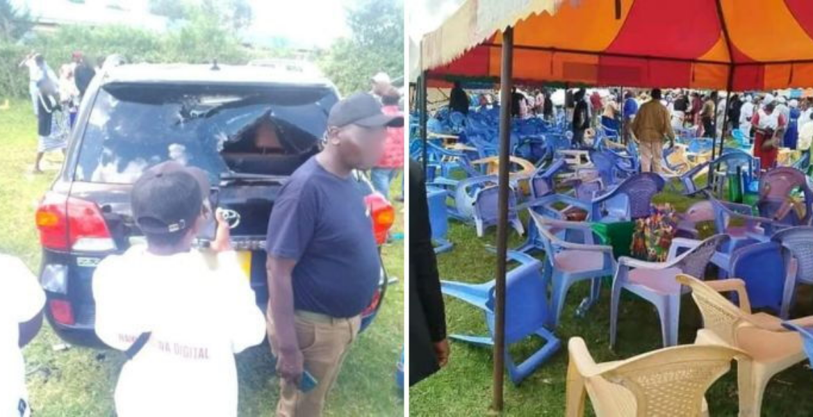 Gachagua Targeted by Angry Locals as Kiambu Burial Turns Violent