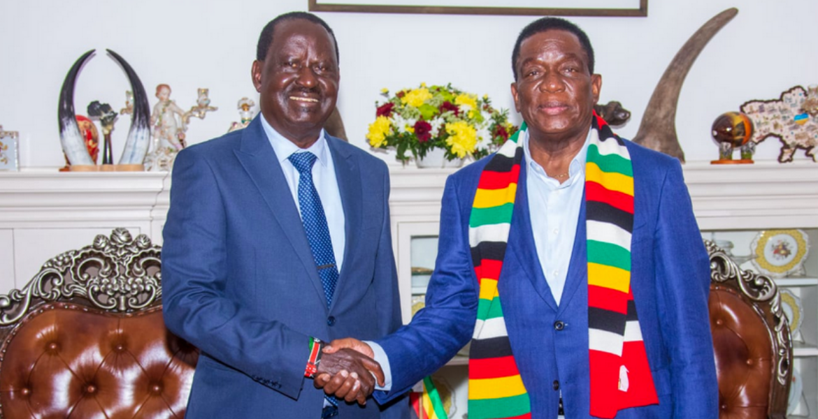 Raila takes his AUC Campaigns to Zimbabwe