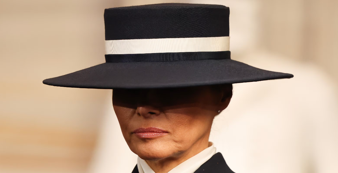 Melania Trump's Wide-brimmed Hat Steals Spotlight at DC Inauguration