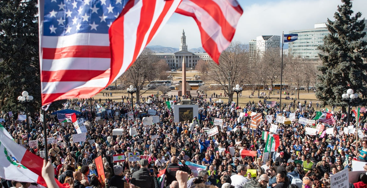 Protesters Mass Protests Erupt in Denver After Trump's 'Operation Aurora' Immigration Raids