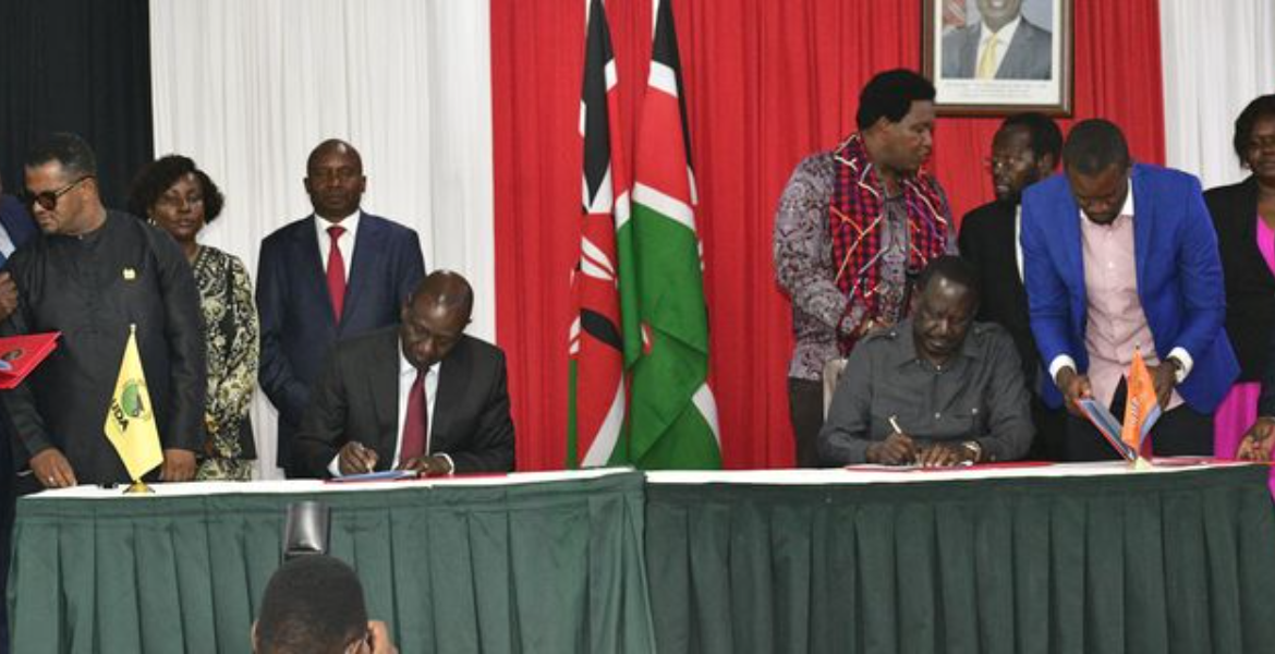 Ruto-Raila Sign 10-Point MoU