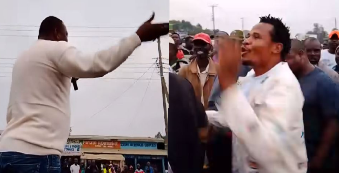 MP Salasya and Former Sports CS Echesa Clash Publicly at Shianda Market