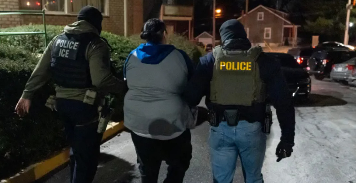 Police ICE ICE Teams Up with Big Tech to Enhance Migrant Tracking System