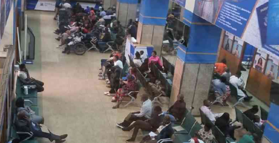 Some of the Stranded Kenyans Hundreds Stranded as Nyayo House Suffers Software Payment Dispute
