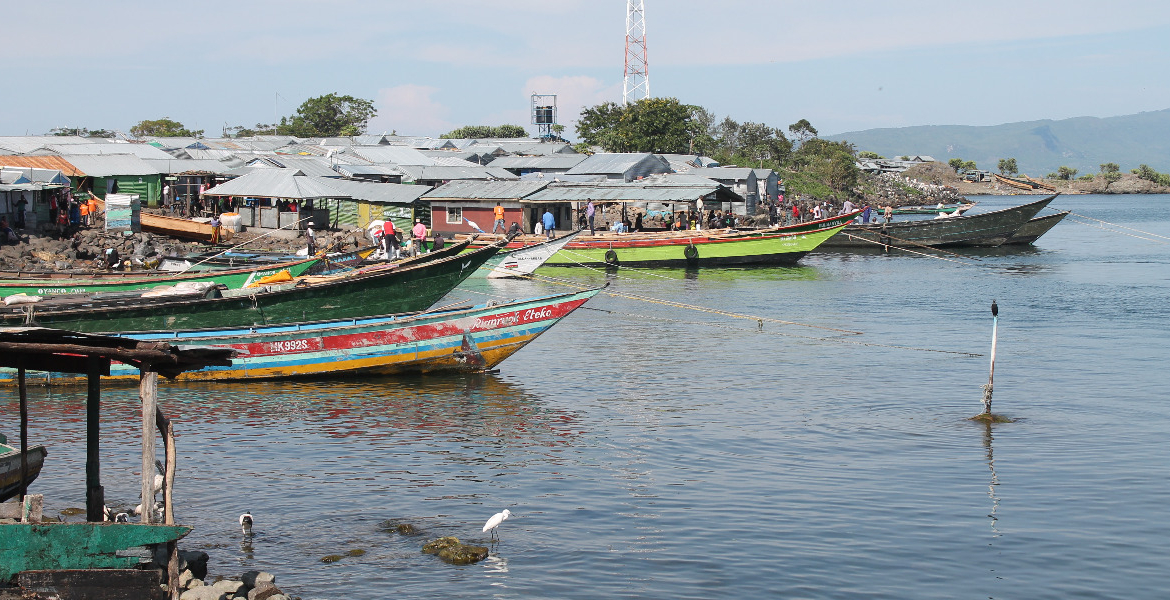 Boats at Ringiti Island in Suba North Ugandan Authorities Arrest 24 Kenyan Fishermen on Lake Victoria