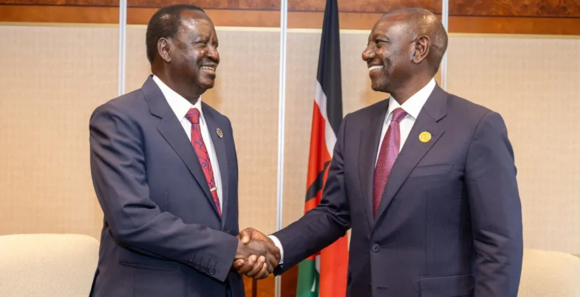 President William Ruto and Former Prime Minister Raila Odinga Ruto, Odinga Agree on Joint Candidates for November By-Elections