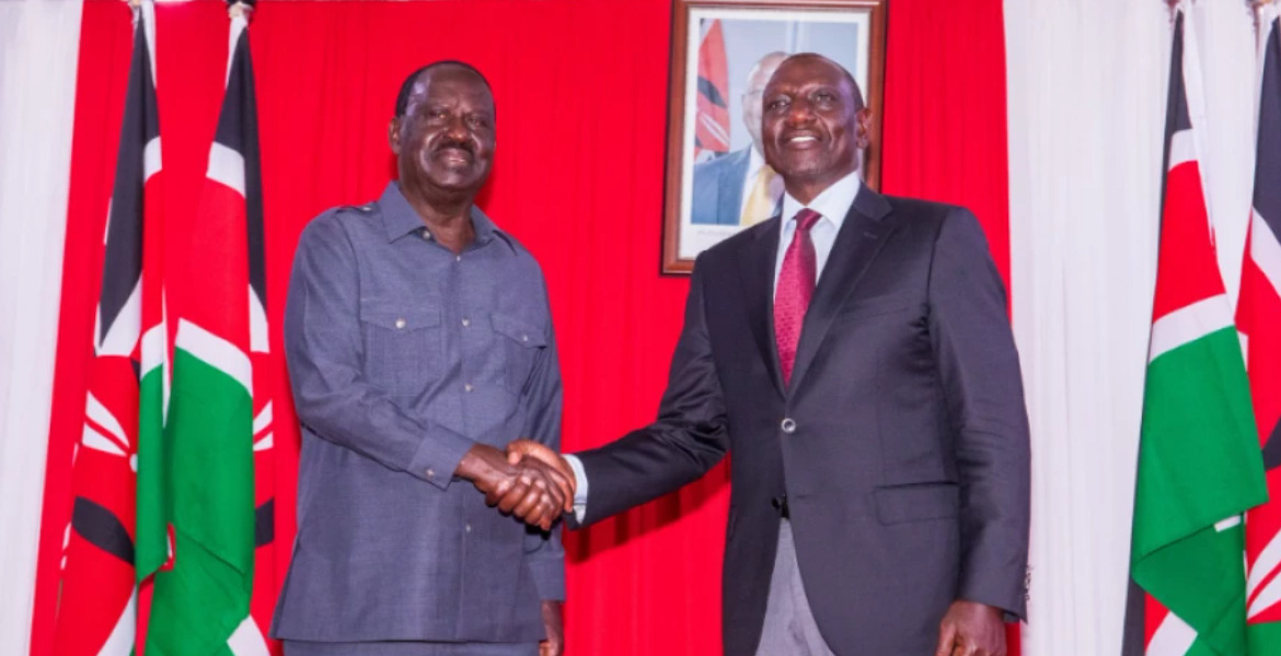 President William Ruto and Former Prime Minister Raila Odinga UDA and ODM Consider Joint Candidates in By-Elections to Prevent Contest