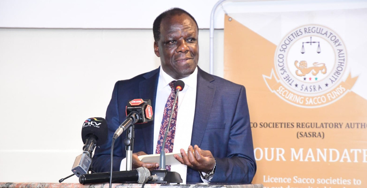 Cabinet Secretary for Cooperatives and MSMEs Development Wycliffe Oparanya Government Bars Hustler Fund Defaulters from Accessing Bank and Sacco Loans