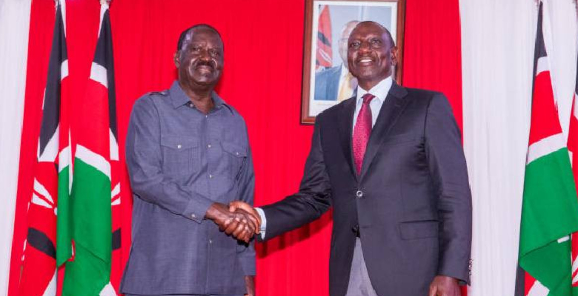 Former Prime Minister Raila Odinga and President William Ruto Most Kenyans Reject Broad-Based Government, TIFA Survey Finds
